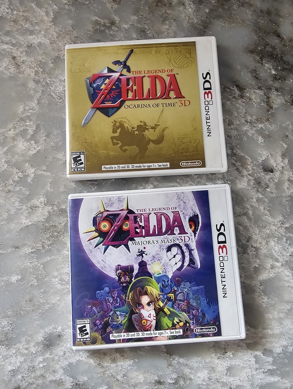 The Legend of Zelda 3DS Game Lot: Ocarina of Time 3D & Majora's Mask 3D CIB
